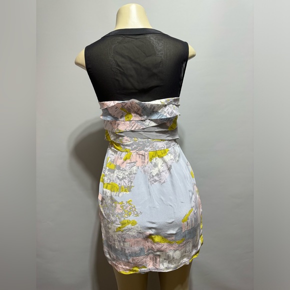 Anthropologie Twinkle By Wenlan Mini Y2K Retro Sleeveless Silk Pocket Dress Sz2 - Picture 9 of 15